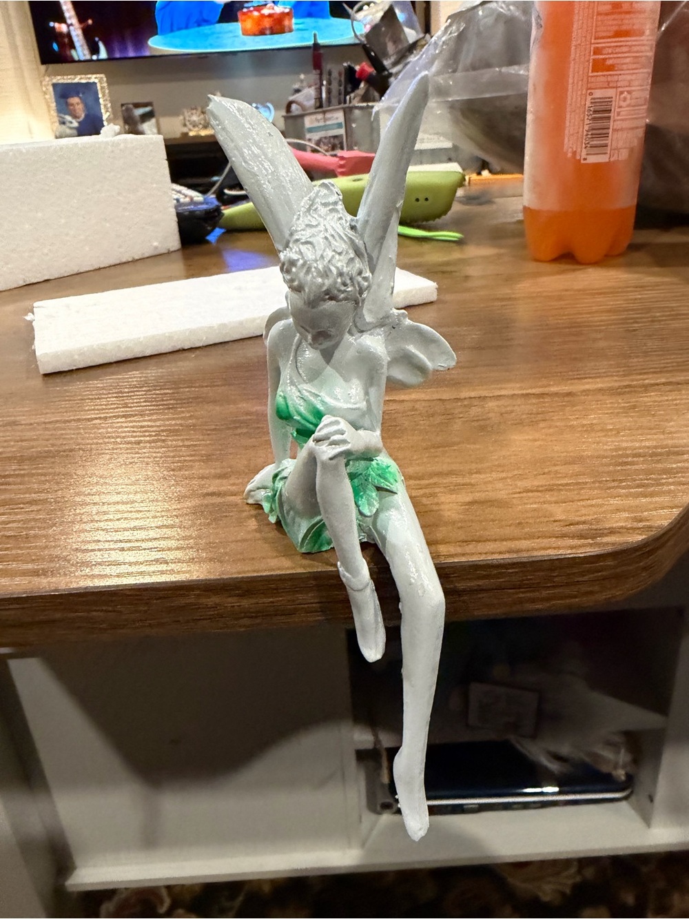 White and Green Fairy Figurine